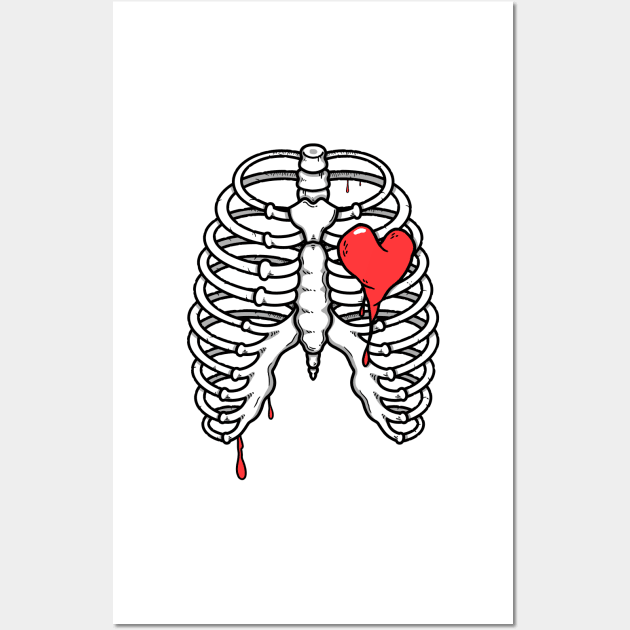 Heart And Bones Wall Art by Mhaddie